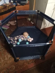 Дитячий манеж Kids Розовий з трубок із нержавіючої сталі тканина Оксфорд 210D