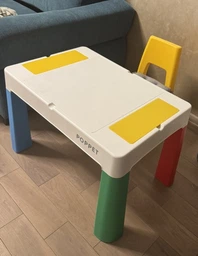 Комплект детский стол со стульчиком POPPET Колор Пинк 5 в 1 + подушка на стул и набор фломастеров (PP-002P-G) фото от покупателей 5