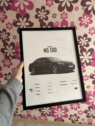 Постер в рамке bmw m5 e60 А4 фото от покупателей 1