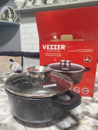 Каструля Vezzer 1,3 л з кришкою 16 см VZ8010 фото від покупців 1