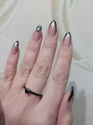 Серебряное кольцо Pandora Me Черное сердце 193088C01 56.