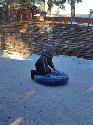 Надувні санки тюбінг Bottari Blizzard 81 см Синій (72002-IS) ватрушка міцна стильна фото від покупців 4