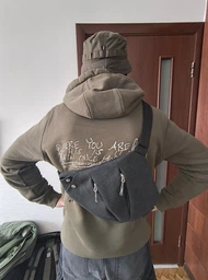 Сумка нагрудна Wallaby Сірий 1135 grey 28х22х2 см фото від покупців 3
