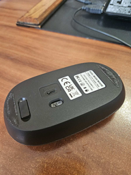 Беспроводная Бесшумная мышь 2.4G + Bluetooth Встроенный аккумулятор темно-серая фото от покупателей 1