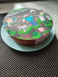 Сахарна їстівна картинка Майнкрафт Ø20см для дитини, хлопчика Minecraft на торт (SNP - 01754)