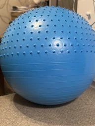 М'яч для фітнесу (фітбол) напівмассажний 2в1 85см Zelart Ultra Delux (PVC, 1400г, ABS, Фіолетовий) фото від покупців 1