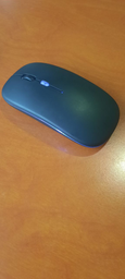 Бездротова RGB миша PANTXIKE 800/1200/1600 DPI з WIFI 2.4 ГГц та Bluetooth 5.2 безшумна перезаряджувальна черний колір матова