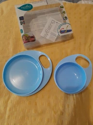 Набор детских тарелок Nuvita Easy Eating мелкая 230 мл 2 шт (NV8461Blue) фото от покупателей 7