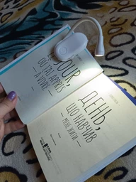 LED лампа, мини фонарик для чтения книг на зажиме, прищепке LJC-182 Белый (2120302) фото от покупателей 3