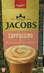 Напій кавовий розчинний Jacobs Cappucino зі зменшеним вмістом цукру 14 г х 10 шт. (8714599106396)