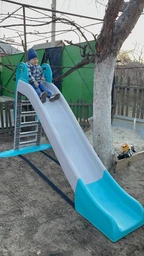 Гірка для дітей 243 см, Doloni зелено-червона фото від покупців 1