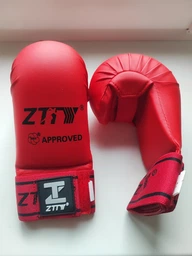 Рукавички для карате WKF ZTTY Білі розмір XL фото от покупателей 2