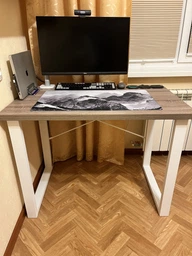 Письменный стол Ferrum-decor Драйв 750x1400x600 Белый металл ДСП Дуб Сан-Марино 32 мм (DRA184) фото от покупателей 5