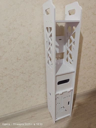 Полка стеллаж пластиковая в ваную Этажерка устойчива к влаге PK-02 (80cm*15cm*15cm) фото от покупателей 1