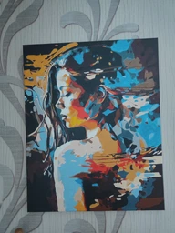 Набор для росписи по номерам Ideyka Девушка-загадка 40x50 см (KHO7303)
