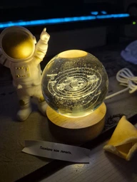LED лампа світильник подарунок у вигляді кулі "Космічна система" у подарунковій упаковці + печиво з передбаченням фото від покупців 2