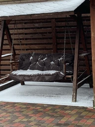 Матрас для качелей водоотталкивающий eGarden LOFT 170x110x8 стеганый серый фото от покупателей 5