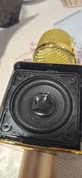 Бездротовий мікрофон караоке Q7 золотий з Bluetooth і чохлом (2104618397)