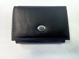 Жіночий гаманець ST Leather з натуральної шкіри чорний у три складання з монетницею 55642 фото від покупців 1