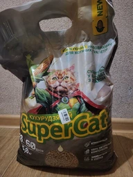 Наповнювач для котів кукурудзяний SuperCat 5л фото від покупців 8
