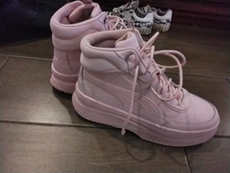 Женские демисезонные ботинки кожаные высокие Puma Mayra 39231602 37.5 (4.5UK) 23.5 см Puma Black-Puma Black-Strong Gray (4099683252949)