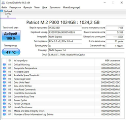 Твердотельный накопитель SSD M.2 Patriot P300 1TB NVMe 2280 PCIe 3.0x4 3D NAND TLC (P300P1TBM28) фото от покупателей 6