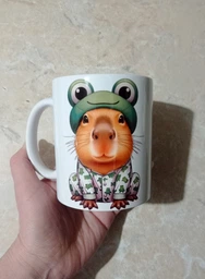 Кружка капибара с принтом керамическая чашка capybara 330 мл Uk_10