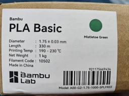 Пластик Bambu Lab - PLA Basic / Cyan - Голубой (10603) / без бобины / 1кг / A00-B8-1.75-1000-SPLFREE