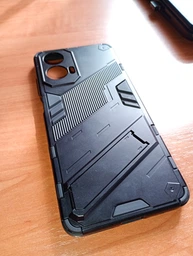 Чохол Armored для Motorola G24 протиударний бампер із підставкою чорний фото від покупців 1