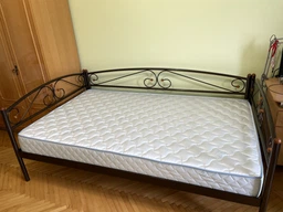 Ліжко металеве односпальне 120x190 Метакам Верона люкс Червоний лак фото від покупців 2