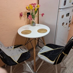 Стіл обідній круглий Bonro В-957-700 Білий фото от покупателей 1