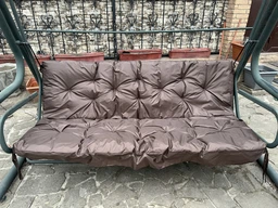 Матрас для качелей водоотталкивающий eGarden LOFT 170x110x8 стеганый серый фото от покупателей 4