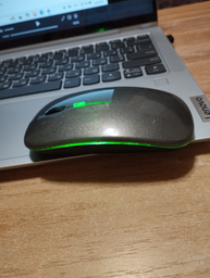 Беспроводная компьютерная мышь ITLY с Bluetooth + 2.4G и подсветкой, бесшумная, черная "P" (75753138) фото от покупателей 1