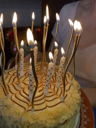 Свічки для торта "Twirl" набір - 12 шт., висота - 15,5 см, колір - синій