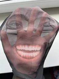 Повнолицева маска прикол з 3D-друком Face Mask Simulation Model 4