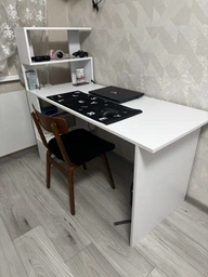 Стол компьютерный с полочками слева RedWood Ванкувер Ш1416*В1226*Г600 Белый RLST24white фото от покупателей 4
