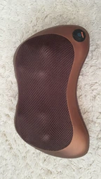 Массажная Подушка MASSAGE PILLOW QY-8028-2 (по 2 роликов) с подогревом для шеи и спины, универсальная, Коричневая фото от покупателей 8