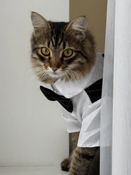 Костюм для котов и кошек Pet Style "Джентельмен" Черно-белый XL фото от покупателей 3
