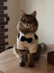 Костюм для котов и кошек Pet Style "Джентельмен" Черно-белый XL фото от покупателей 1