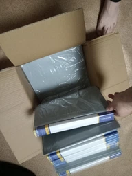 Папка пластиковая А4 Economix на 4 кольца, 3 см серая, Е30702-10 фото от покупателей 1