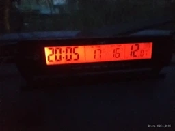 Часы автомобильные электронные VST-7013V с вольтметром, температурой фото от покупателей 1