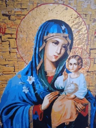 Картина по номерам Kontur 40×50 см. Икона Божьей матери "Неувядаемый цвет" DS0416 фото от покупателей 2