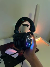 Накладні геймерські навушники Fifine H6X з знімним мікрофоном та RGB підсвіткою Ігрова гарнітура