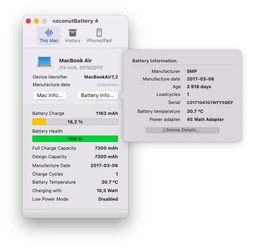 Аккумулятор для ноутбука Apple A1405 MacBook Air 13" A1466 (2012) 7.4V Black 7200mAh OEM
