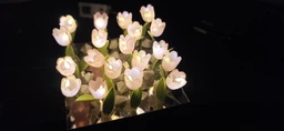 Нічник Нескінченні тюльпани в кубі 3D LED збири сам рожевий 10 см фото від покупців 3