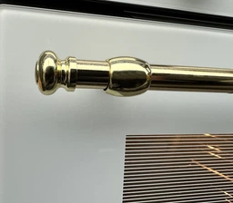 Духовой шкаф электрический Luxor HB 4510B oro WH Gold Blütenweiß 9 программ + 3 стекла двери Белый, золото, Белое стекло, Золото