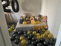 Воздушные шары (25 см) 10 шт, Италия, цвет - красный (металлик) фото от покупателей 5
