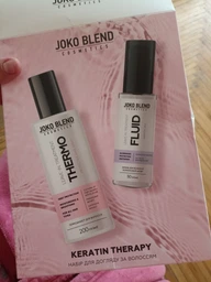 Набор для ухода за волосами Joko Blend Keratin Therapy Спрей-термозащита 200 мл + Флюид Кератиновый шелк 50 мл (4823109408975) фото от покупателей 1