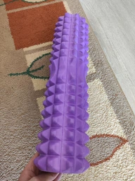 Масажний ролик EasyFit Solid Grid Roller 45 см v.2.2s чорний (суцільнолитий ролер, стійкий до пошкоджень валик, циліндр, масажер для спини, ніг, рук, шиї) фото від покупців 12
