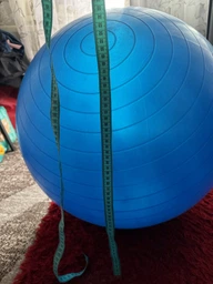 Мяч для фитнеса EasyFit 75 см фиолетовый (фитбол, гимнастический мяч для беременных) EF75V фото от покупателей 9